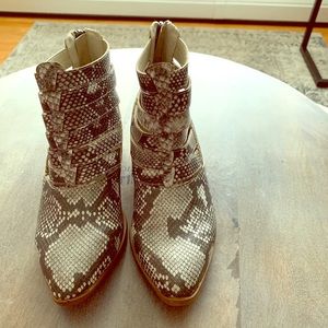 Snakeskin Booties